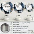 thumbnail image 4 of Designart "Abstract Shapes With Indigo Illusion" Abstract Shapes Rund Mirror For Wall Decor - Large Grey Round Printed Mirror -Modern Round Living Room Mirror - 23" x 23", 4 of 6