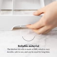 thumbnail image 3 of Pot Lid Holder Adjustable Fork Spoon Storage Compartment Rack Organization Stand Accessories Hotel Dining Kitchen Tableware Cutlery Divider Tray Stand Gray, 3 of 9