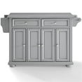 thumbnail image 3 of Pemberly Row Traditional Wood/Stainless Steel Kitchen Island in Gray/Chrome, 3 of 12