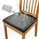 thumbnail image 1 of Nvzi Fundas de asiento de cuero sintético impermeables para sillas de comedor, paquete de 2 fundas para asientos de sillas de comedor,14,17 a 18,89 pulgadas (negro), 1 of 4