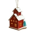 thumbnail image 3 of Christmas Cabin Ornaments Christmas Decorations Luminous Wooden Cabin LED Wooden Christmas Cabin Desktop Ornaments, 3 of 7