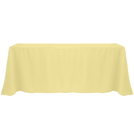 Ultimate Textile (10 Pack) 90 x 156-Inch Rectangular Polyester Linen Tablecloth with Rounded Corners - for Wedding Restaurant or Banquet use Honey Light Brown