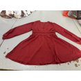 thumbnail image 3 of Women's Elegant Dress V Neck Long Sleeve High Waist Swing Prom Cocktail Short Dresses, 3 of 9
