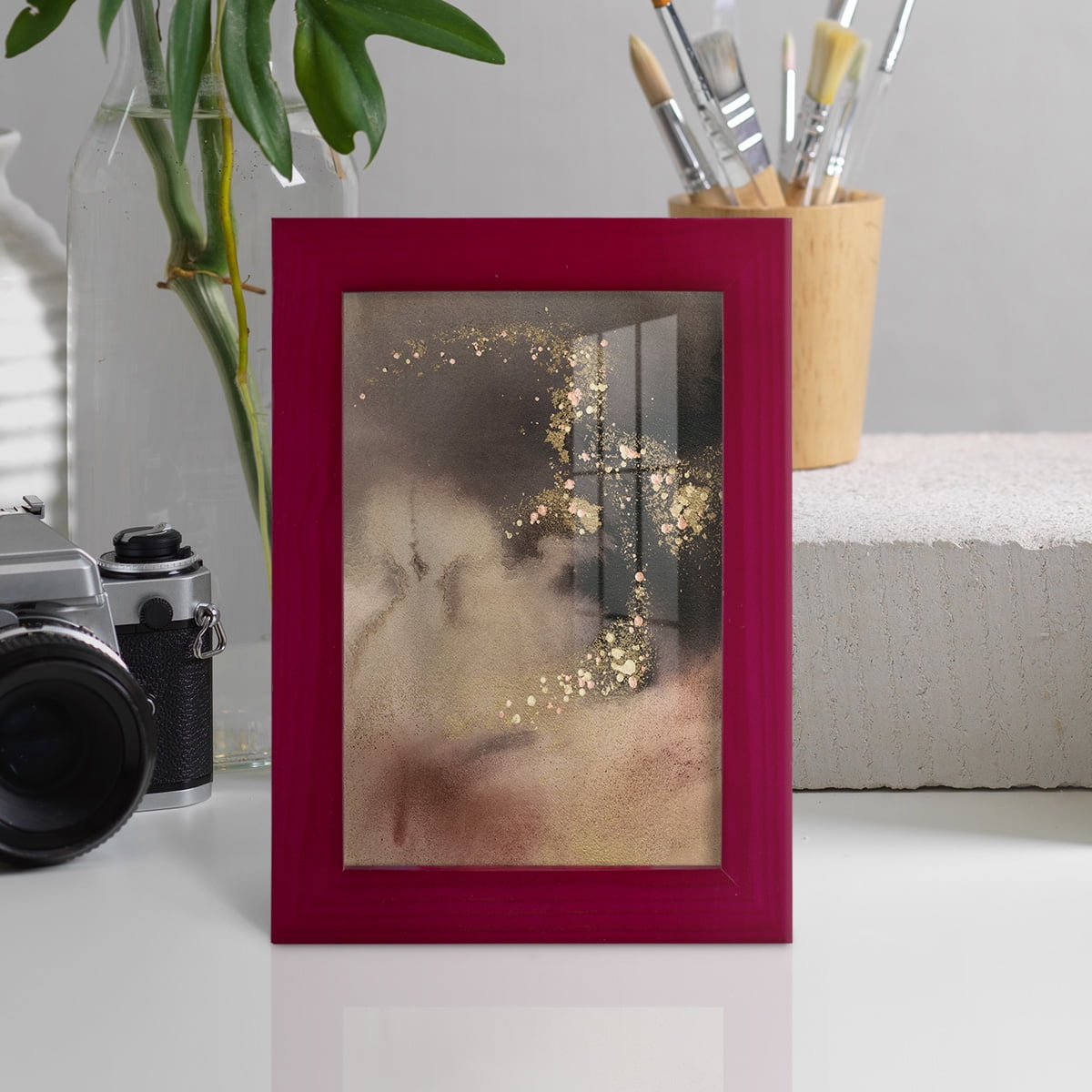 UA UK Mountain Seasons II - Framed Print w/glass - Cherry Red