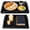 Black, variant on Rustic Light Brown Nesting Wood Serving Trays Set of 2