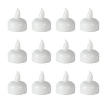 Fridja 12 Pack Waterproof Flameless Floating Tealights, Battery Flickering LED Tea Lights Candles - Party, Pool & SPA
