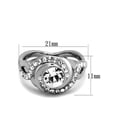 thumbnail image 2 of 2.18 Ct Round Cut AAA Zirconia Stainless Steel Engagement Ring Women's Size 6, 2 of 5