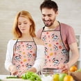 thumbnail image 5 of Pink Cow Flower Cow Pattern Apron-Garden Aprons for Women with Pockets-Cotton Linen Waterproof Kitchen Cooking Gardening Aprons Adjustable for Kitchen,Cooking,BBQ and Salon 33x27 Inch, 5 of 7