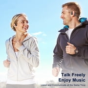 TOPVISION Open Ear Bone Conduction Headphones, Wireless Bluetooth Headset with Built-in Microphones, 8Hr Playtime, Waterproof Sports Headphones for Running Workout Gym