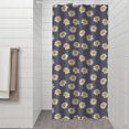 thumbnail image 2 of Gray Daisy Flower Pattern Shower Curtain 36"x72" ,Bathroom Decorative Shower Curtains Set with 12 Hooks,Modern Waterproof Washable Shower Curtain, 2 of 6
