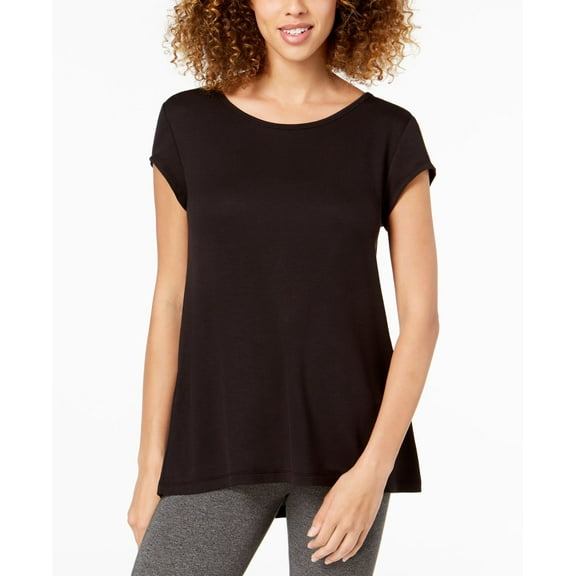 Womens Small Cutout Back Short Sleeve Knit Top S