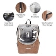 thumbnail image 6 of Airline Approved Dog and Cat Backpack Carrier for Small Dogs - Water, Stain Proof Dog Hiking Backpack with Mesh Cover, Waist Belt - LATTE, 6 of 7