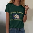 thumbnail image 2 of CAICJ98 250 Anniversary USA Shirt Women 250th T Shirts American Flag Patriotic 250 Years Womens Shirts (Dark Green,XXL), 2 of 8