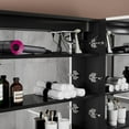 thumbnail image 5 of tunuo 60W x 36H Wall Mounted LED Medicine Cabinets for Bathroom with Mirror, Defogger, Dimmer, Outlets & USB, Three Doors, 5 of 7