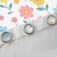 thumbnail image 4 of jejeloiu Cartoon Cute Floral Blackout Curtains Set of 2 (52x84 Each),Kawaii Daisy Blossom Window Curtains,White Yellow Blue Curtains and Drapes For Girl,Ultra Soft Home Decor, 4 of 6