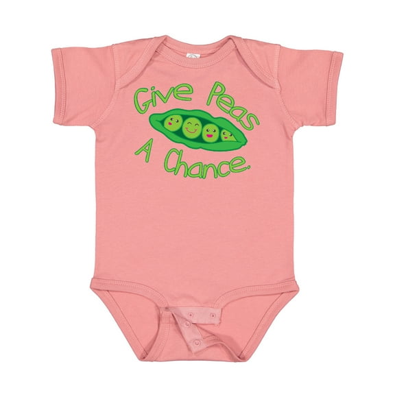 Inktastic Give Peas a Chance. Boys or Girls Baby Bodysuit