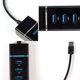 thumbnail image 1 of Hub USB de 4 puertos USB 3.0 C Hub Super Speed Data Hub, negro, 1 of 5