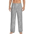 thumbnail image 2 of Lsque GlitterSilver Print Men's Pajama Pants, Lounge Pant - Comfortable Home Wear,Elastic Waistband, Stylish Design-Large, 2 of 9
