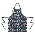 thumbnail image 2 of Dark Blue Princess Castle Pattern Apron-Garden Aprons for Women with Pockets-Cotton Linen Waterproof Kitchen Cooking Gardening Aprons Adjustable for Kitchen,Cooking,BBQ and Salon 33x27 Inch, 2 of 7