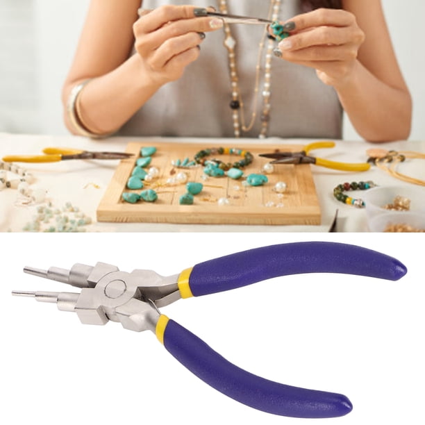 Alicates para joyería punta redonda acero al carbono herramienta manual para hacer joyas para reparar envolver suministros para manualidades herramienta con púrpura ANGGREK Otros
