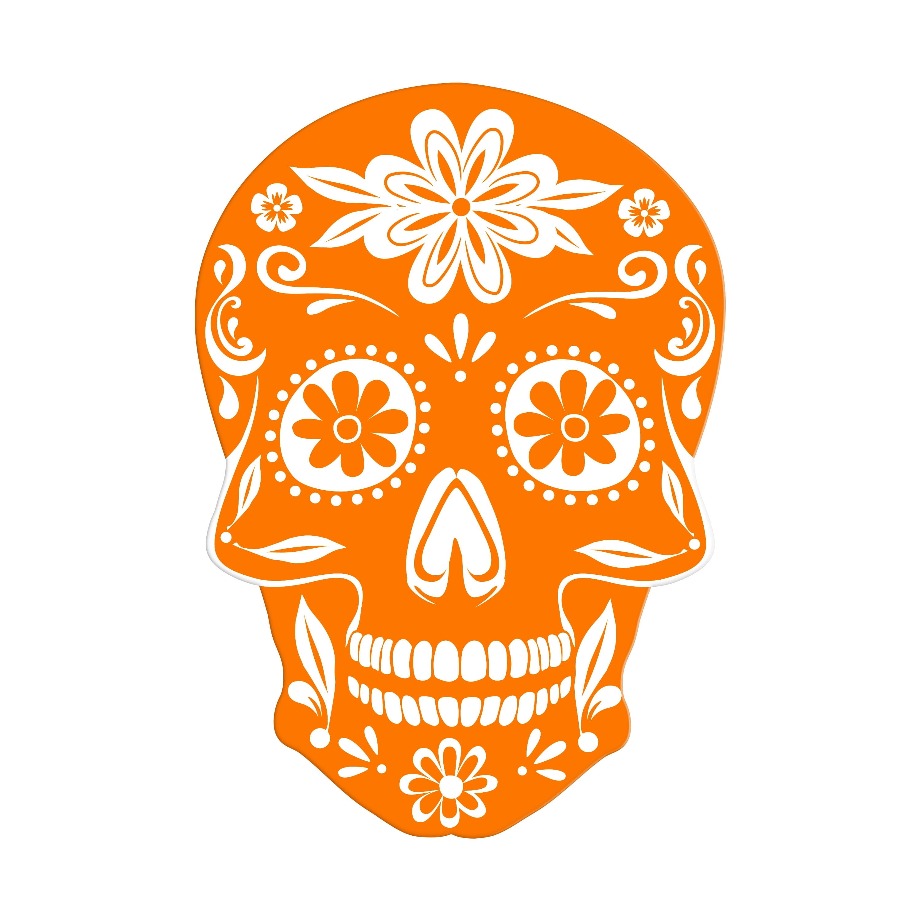 Paper Skull Cutouts Decoration, Multicolor, 12 Pieces, Halloween by Way To Celebrate