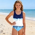 thumbnail image 2 of Tisuna Athletic Swimwear For Girls Youth Kids One-Pieces Tankini Beachwear With Built In Bra Girls Hawaiian Seaside Swimsuit White4 Size 11-12 Years, 2 of 5