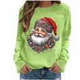 thumbnail image 5 of Sakmal Holiday No Hoodie Womens Sweatshirts Christmas Pullover Green Sweatshirts Santa Claus Comfy Fall Clothes 2025, 5 of 5