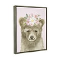 thumbnail image 4 of Stupell Industries Floral Bear on Pink Animals & Insects Painting Gray Floater Framed Art Print Wall Art, 17 x 21, 4 of 10