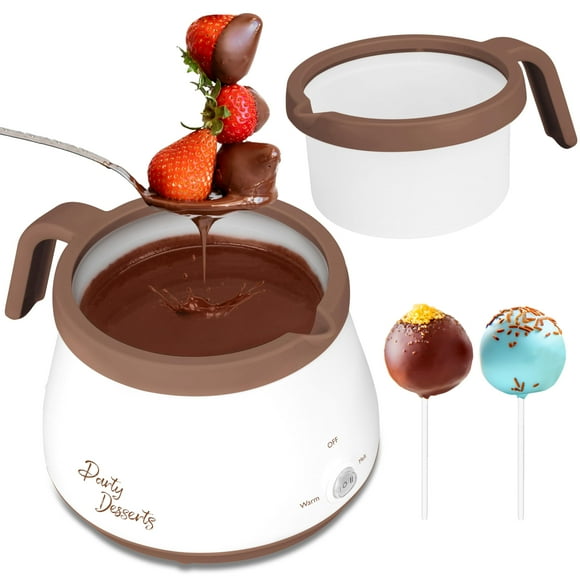 Olla de Fondue Eléctrica Mini para Postres Party Desserts 1 Taza Marrón