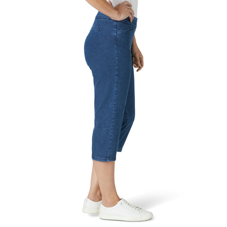 Chic Classic Collection Pantalón capri de meter con cintura elástica de  ajuste fácil para mujer