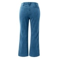 thumbnail image 4 of WILLBEST Pantalones Mujer Pantalones Vaqueros de Pierna Ancha y Cintura Alta para Mujer, Elásticos, Rectos, Cómodos, Holgados, Con Botones y Cierre Informal Mediana, 4 of 4