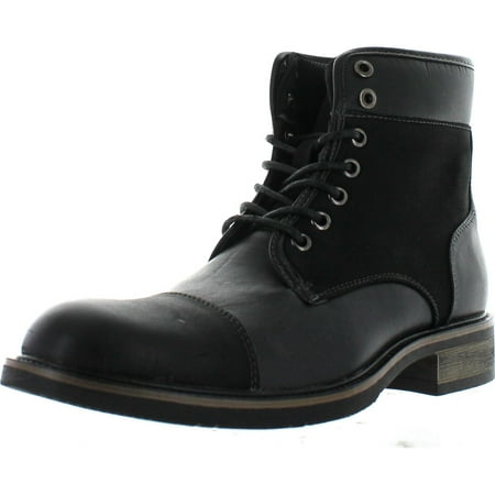 Arider ALBERT-03 Mens Lace Up Boots with Toe Cap Finish BLACK