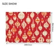 thumbnail image 4 of Yayeee Bath Rug for Bathroom Floor Non Slip Rectangle Fluffy Soft Absorbent Mat, 16"x24", Orange Christmas Ornaments Pattern, 4 of 7