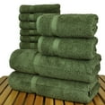 thumbnail image 3 of Luxury Hotel & Spa Quality, Quick Dry 100% Turkish Cotton, 700 GSM, Eco Friendly Towel, Bathroom and Kitchen Dobby Border Towels, 2-Bath Towel, 2-Hand Towel, 6-Washcloth (Bundle Set of 10, Moss), 3 of 3