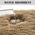 thumbnail image 3 of Bathroom Contour Rug Non Slip Bath Mat Water Absorbent Soft Microfiber Shaggy Bathroom Mat Machine Washable Bath Rug for Bathroom Thick Plush U Shape Toilet Rug (20 x 24, Sand), 3 of 6