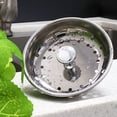 thumbnail image 3 of sunsanly Kitchen Sink Drain Strainer Press Stopper Anti-clogging Quick Drainage Universal Stainless Steel Sink Drain Filter Catcher Basket Cover, 3 of 8