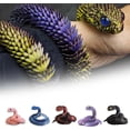 thumbnail image 3 of 3D Printed Snake Animal Toys - Movable Joint Pet Snake, Adult Fidget Toys for Home Office Decor (24.4 Black), 3 of 6
