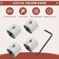 thumbnail image 4 of Tono de Volumen Metal 4 Piezas Perillas Control Velocidad Guitarra con Tornillos para LP EléCtrica o Bajo, 4 of 5
