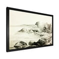 thumbnail image 2 of Designart 'Black and White Lake Shore' Nautical & Coastal Framed Art Print, 2 of 4