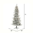 thumbnail image 3 of Vickerman 10' x 58" Flocked Kiana Artificial Christmas Tree with Warm White LED Lights., 3 of 5