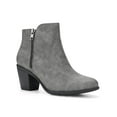 thumbnail image 1 of Unique Bargains Women's Round Toe Stacked Block Heel Zipper Ankle Boots, 1 of 7