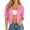 Hot Pink_#04, variant on Women Summer Crochet Puff Short Sleeve Cardigan Lightweight Spring Cropped Button Up Beach Knit Sweater Tops,Blue XL