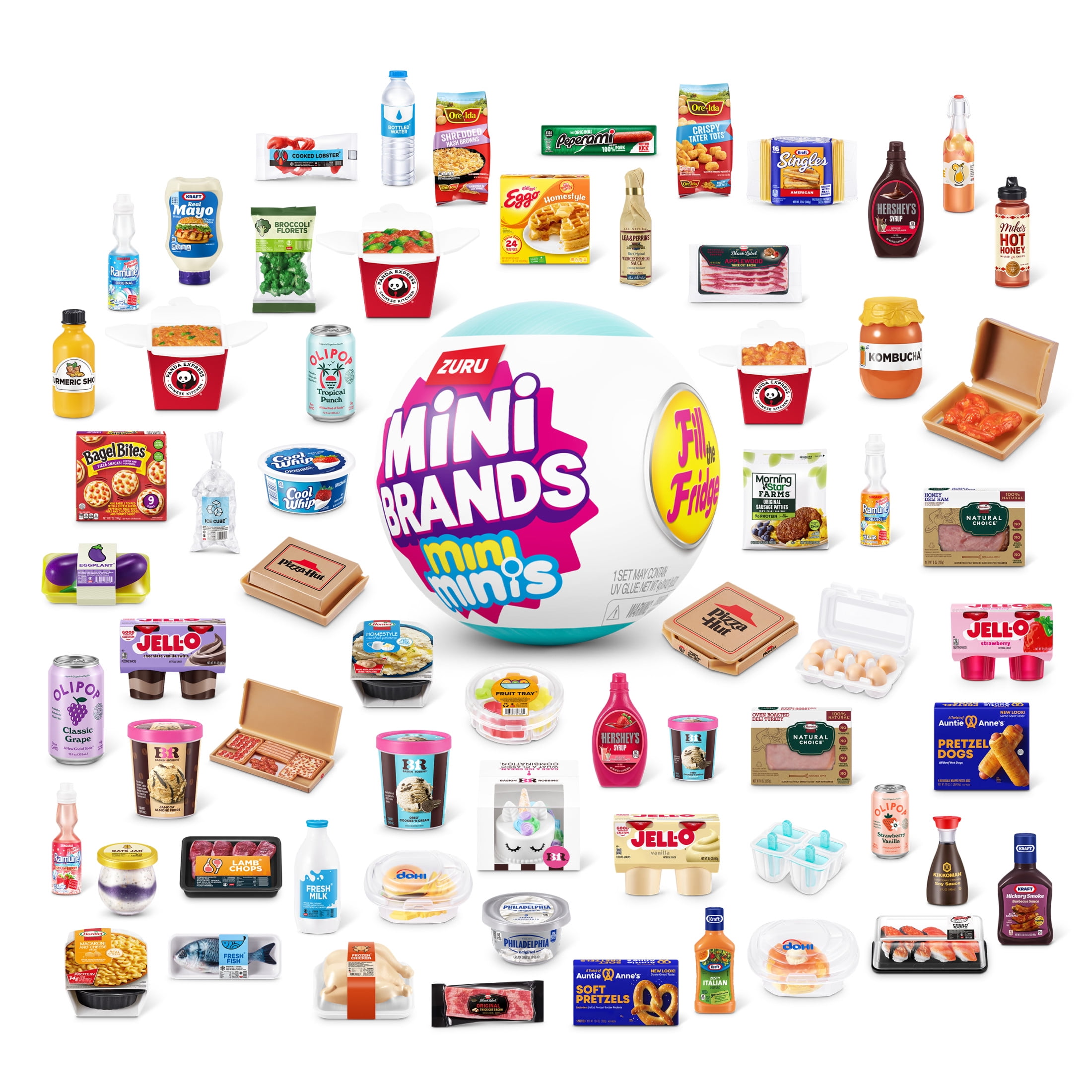 Mini Brands Fill the Fridge Mini Minis Série 1 Capsule de ZURU, Jouet miniature de collection, emballage aveugle, mini réplique, collectionneurs 8 ans et plus