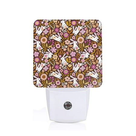 

Sigee Flower Bunny for Night Lights Plug into Wall Dusk to Dawn Sensor Warm White Led Night Light 0.5W for Kid Hallway