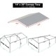 thumbnail image 4 of Carport Canopy Cover 12' x 20' Cut Size, 11'6" x 19'6" Finish Size Heavy Duty Tarp Tent Roof White and Silver, Only Cover (Silver 12x20), 4 of 5