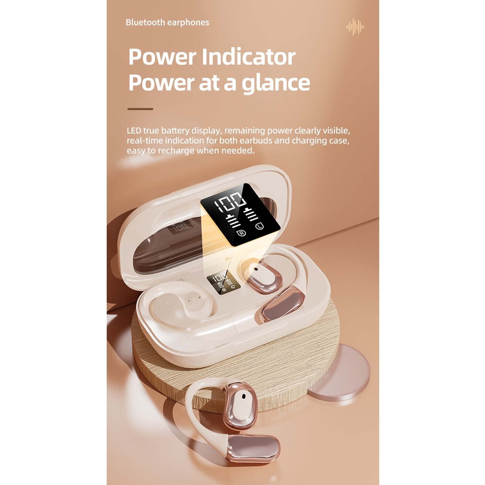 UTXQFD Language Translator Earbuds, Instant Language Translator Device Supports 142 Languages and Accents, Wireless Bluetooth Translation Earbuds for Travel & Business