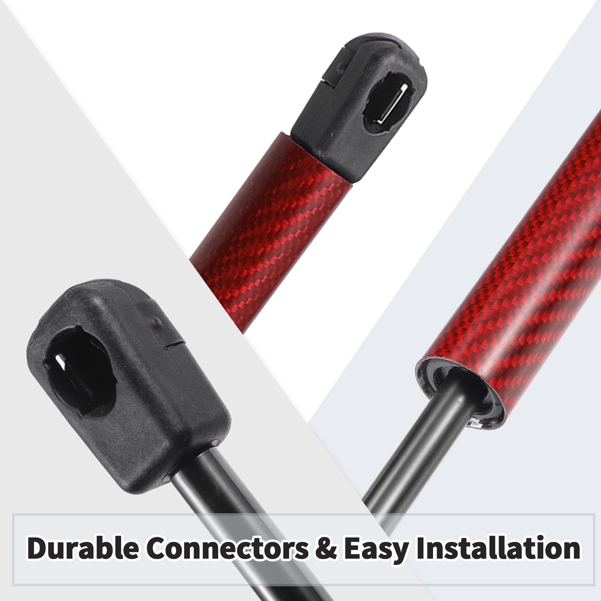 Unique Bargains 2Pcs Front Hood Lift Supports Struts for Jeep Wrangler (JK) 2007-2018 Red