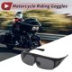 thumbnail image 2 of Gafas de motocicleta únicas 1 Pc, gafas de sol ciclismo de tri-acetato de celulosa PC, lente gris oscuro, marco negro, 2 of 6