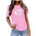 thumbnail image 1 of Camiseta suelta con estampado elegante para mujer Blusa de manga corta con cuello redondo Tops casuales OAVQHLG3B Store lin121212, 1 of 5