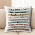 thumbnail image 4 of 18x18 Double-Sided Rainbow Throw Pillow Covers, Daily Affirmations, Home Therapy Office Decor Couch Pillowcase for Living Room Bedroom School, Mental Health Gift, House Decor Supplies -18, 4 of 6